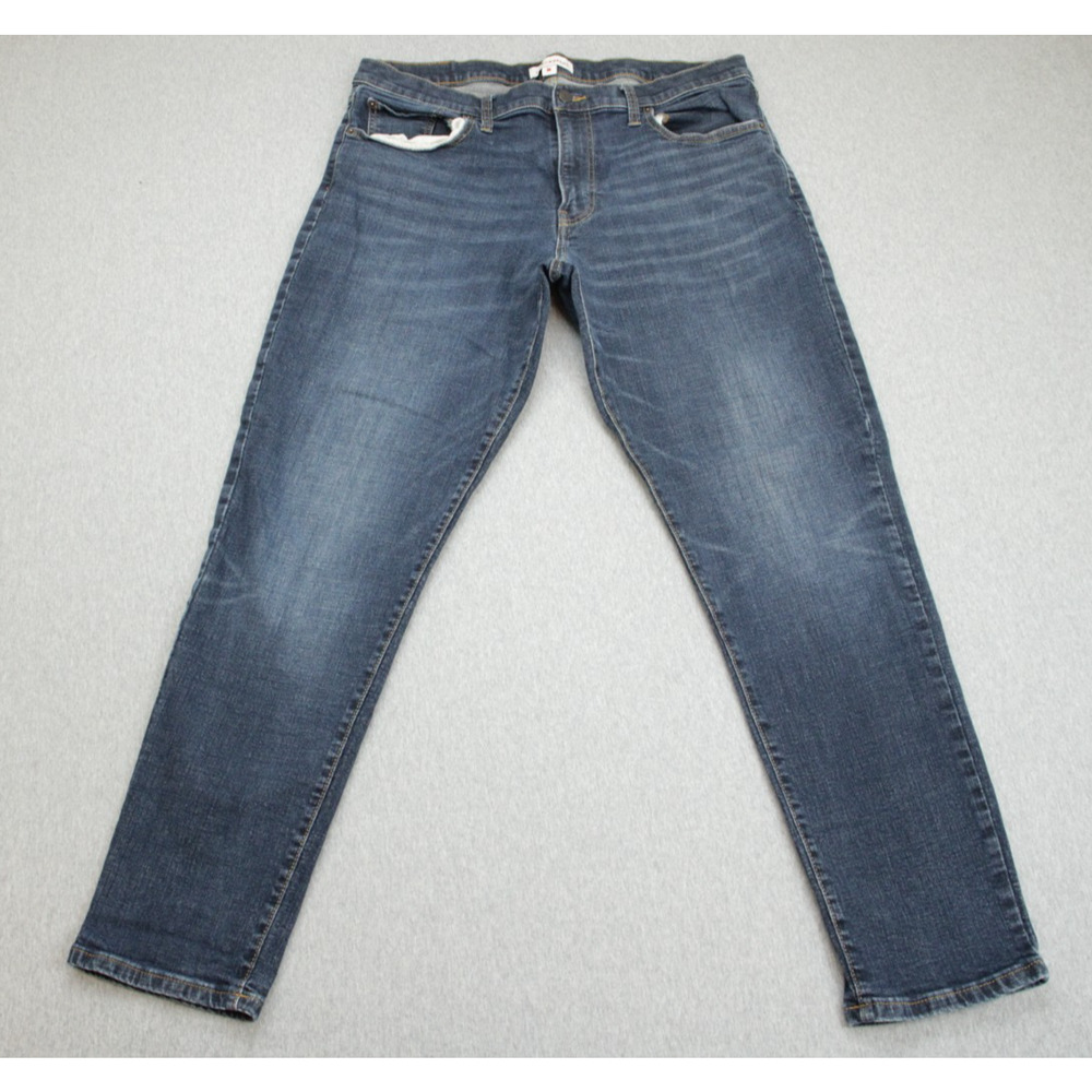 Lucky Brand Jeans Mens 36 x 32 Blue Cotton Blend Stretch 412 Athletic Slim